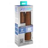 Коричневая насадка на член 2  Silicone X-tension - 20,3 см. - Pipedream - в Златоусте купить с доставкой