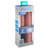 Телесная вибронасадка на член 3  Vibrating Mega X-tension with Remote - 22,9 см. - Pipedream - в Златоусте купить с доставкой