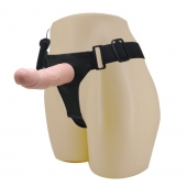 Реалистичный страпон-фаллоимитатор на трусиках Ultra Passionate Harness - 15 см. - Baile - купить с доставкой в Златоусте