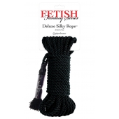 Черная веревка для фиксации Deluxe Silky Rope - 9,75 м. - Pipedream - купить с доставкой в Златоусте
