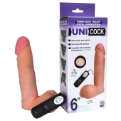 Фаллическая насадка Харнесс UNICOCK 6  с вибрацией - 18 см. - LOVETOY (А-Полимер) - купить с доставкой в Златоусте