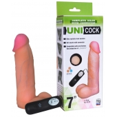 Фаллическая насадка Харнесс UNICOCK 7  с вибрацией - 19 см. - LOVETOY (А-Полимер) - купить с доставкой в Златоусте