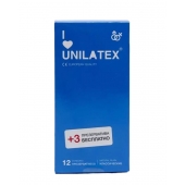 Классические презервативы Unilatex Natural Plain - 12 шт. + 3 шт. в подарок - Unilatex - купить с доставкой в Златоусте