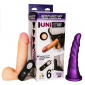 Вибрострапон с двумя насадками UniStrap - 18 и 18 см. - LOVETOY (А-Полимер) - купить с доставкой в Златоусте