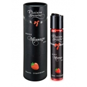 Массажное масло с ароматом клубники Huile de Massage Gourmande Fraise des Bois - 59 мл. - Plaisir Secret - купить с доставкой в Златоусте