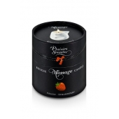 Массажная свеча с ароматом клубники Bougie de Massage Gourmande Fraise - 80 мл. - Plaisir Secret - купить с доставкой в Златоусте