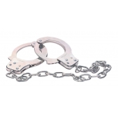 Наручники из металла с длинной цепочкой CHROME HANDCUFFS METAL HANDCUFFS W. KEY - NMC - купить с доставкой в Златоусте