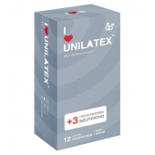 Презервативы с рёбрами Unilatex Ribbed - 12 шт. + 3 шт. в подарок - Unilatex - купить с доставкой в Златоусте