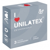 Презервативы с рёбрами Unilatex Ribbed - 3 шт. - Unilatex - купить с доставкой в Златоусте