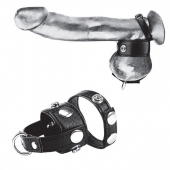Утяжка для мошонки и пениса Cock Ring With 1  Ball Stretcher And Optional Weight Ring - BlueLine - купить с доставкой в Златоусте