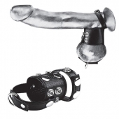 Утяжка на пенис и мошонку Cock Ring With 1.5  Ball Stretcher And Optional Weight Ring - BlueLine - купить с доставкой в Златоусте