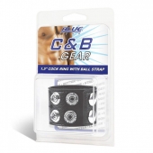 Ремень на член и мошонку 1.5  Cock Ring With Ball Strap - BlueLine - купить с доставкой в Златоусте