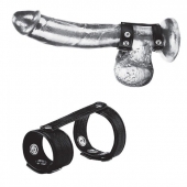 Утяжка на пенис с клёпками Duo Snap Cock And Ball Ring - BlueLine - купить с доставкой в Златоусте