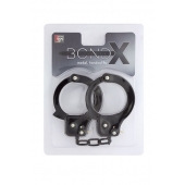 Чёрные наручники из листового металла BONDX METAL CUFFS BLACK - Dream Toys - купить с доставкой в Златоусте