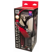 Пояс харнесс премиум класса WOMAN SIMPLEX(S) с 3 черными насадками - LOVETOY (А-Полимер) - купить с доставкой в Златоусте