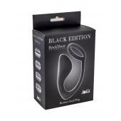 Чёрное эрекционное кольцо с анальной пробкой Button Anal Plug - Lola Games - в Златоусте купить с доставкой