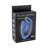 Синее эрекционное кольцо с анальной пробкой Button Anal Plug - Lola Games - в Златоусте купить с доставкой