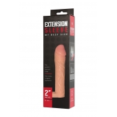 Телесная насадка-удлинитель Extension sleeve с подхватом - 17 см. - Sitabella - в Златоусте купить с доставкой