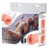 Двусторонний мастурбатор с вибропулей Satisfaction Lucky charm - Lola Games - в Златоусте купить с доставкой