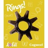 Чёрное эрекционное кольцо Rings Cogweel - Lola Games - в Златоусте купить с доставкой