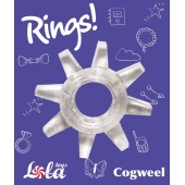 Прозрачное эрекционное кольцо Rings Cogweel - Lola Games - в Златоусте купить с доставкой
