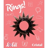 Чёрное эрекционное кольцо Rings Cristal - Lola Games - в Златоусте купить с доставкой
