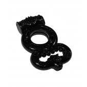 Чёрное эрекционное кольцо Rings Treadle с подхватом - Lola Games - в Златоусте купить с доставкой