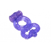 Фиолетовое эрекционное кольцо Rings Treadle с подхватом - Lola Games - в Златоусте купить с доставкой