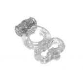 Прозрачное эрекционное кольцо Rings Treadle с подхватом - Lola Games - в Златоусте купить с доставкой