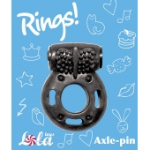 Черное эрекционное кольцо с вибрацией Rings Axle-pin - Lola Games - в Златоусте купить с доставкой