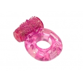 Розовое эрекционное кольцо с вибрацией Rings Axle-pin - Lola Games - в Златоусте купить с доставкой