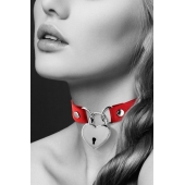 Красный чокер с замком в форме сердца - Bijoux Pour Toi - купить с доставкой в Златоусте
