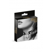 Черный чокер с замком в форме сердца - Bijoux Pour Toi - купить с доставкой в Златоусте