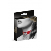 Красный узенький чокер с кольцом - Bijoux Pour Toi - купить с доставкой в Златоусте