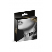 Чёрный чокер с кольцом в форме сердца - Bijoux Pour Toi - купить с доставкой в Златоусте