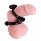 Двойное эрекционное кольцо Dual Stretch To Fit Cock and Ball Ring - XR Brands - в Златоусте купить с доставкой