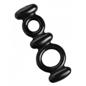 Двойное эрекционное кольцо Dual Stretch To Fit Cock and Ball Ring - XR Brands - в Златоусте купить с доставкой