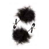 Зажимы для сосков с пухом FEATHERED NIPPLE CLAMPS - Blush Novelties - купить с доставкой в Златоусте