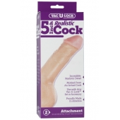 Насадка-реалистик для трусиков Vac-U-Lock 5  Realistic - 12,7 см. - Doc Johnson - купить с доставкой в Златоусте