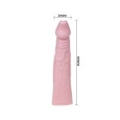 Телесная насадка с вибрацией Sex Expert - 18 см. - Sex Expert - в Златоусте купить с доставкой