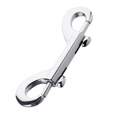 Серебристый двухсторонний карабин TOYFA Metal - ToyFa - купить с доставкой в Златоусте