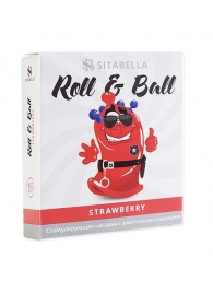 Стимулирующий презерватив-насадка Roll   Ball Strawberry - Sitabella - купить с доставкой в Златоусте