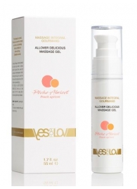 Универсальный массажный гель-смазка Allover Delicious Massage Gel с ароматом персика и аброкоса - 50 мл. - YESforLOV - купить с доставкой в Златоусте