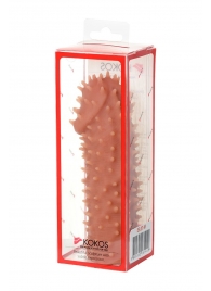 Телесная насадка на фаллос с имитацией шипов KOKOS Extreme Sleeve 07 - 14,7 см. - KOKOS - в Златоусте купить с доставкой