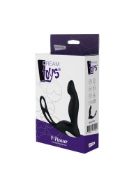 Черный вибромассажер простаты P-PLEASER W ERECTION ENHANCE - Dream Toys - в Златоусте купить с доставкой