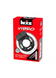 Чёрное эрекционное виброкольцо Luxe VIBRO  Африканский Эль Дьябло  + презерватив - Luxe - в Златоусте купить с доставкой