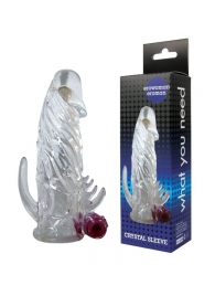 Закрытая прозрачная вибронасадка на пенис Crystal Sleeve Vibe - Erowoman-Eroman - в Златоусте купить с доставкой