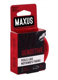 Ультратонкие презервативы в железном кейсе MAXUS Sensitive - 3 шт. - Maxus - купить с доставкой в Златоусте