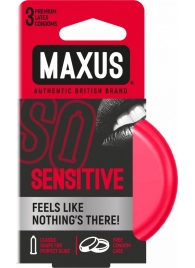 Ультратонкие презервативы в железном кейсе MAXUS Sensitive - 3 шт. - Maxus - купить с доставкой в Златоусте
