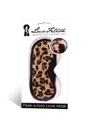 Леопардовая маска на глаза Peek-a-Boo - Lux Fetish - купить с доставкой в Златоусте